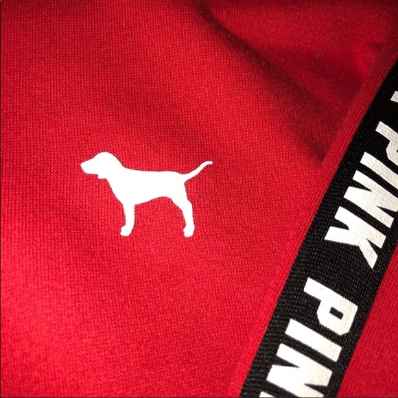 Red sweater with PINK logo on sides - Picture 3 of 4